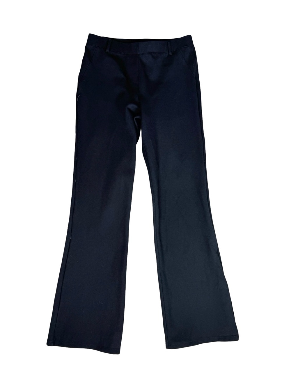 Quince Ultra-Stretch Ponte
Straight Leg Pants Black Mid Rise Size S
